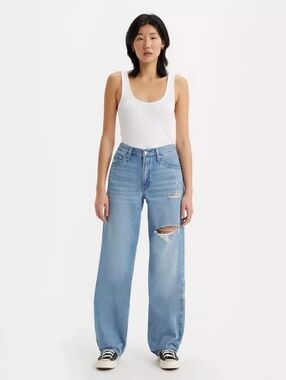 Levi's Baggy Dad Jeans 24W In The Middle (Medium Wash)